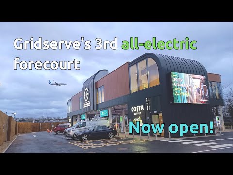 New Gridserve EV forecourt now open at Gatwick Airport (Jan 2024)