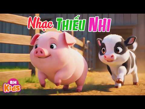 Bò con lợn con thi chạy - Top Bài Hát Thiếu Nhi Remix Sôi Động Dậy Đi Ba Ơi, Nhạc Thiếu Nhi 2026