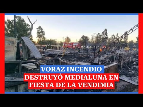 Voraz incendio destruyó medialuna en Fiesta de la Vendimia conversamos con el alcalde de Marchigue