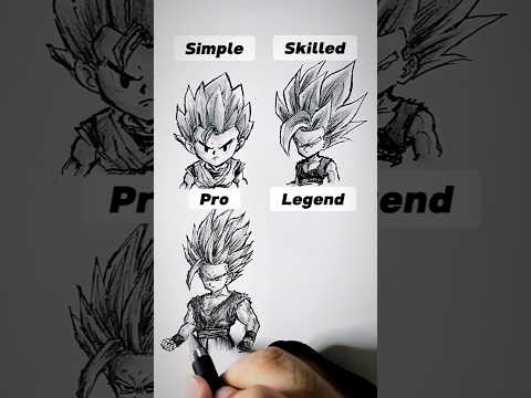 Drawing Legend Gohan #shorts #gohan #dragonball #anime #drawing