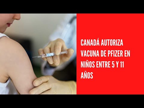 Canadá autoriza vacuna de Pfizer en niños entre 5 y 11 años