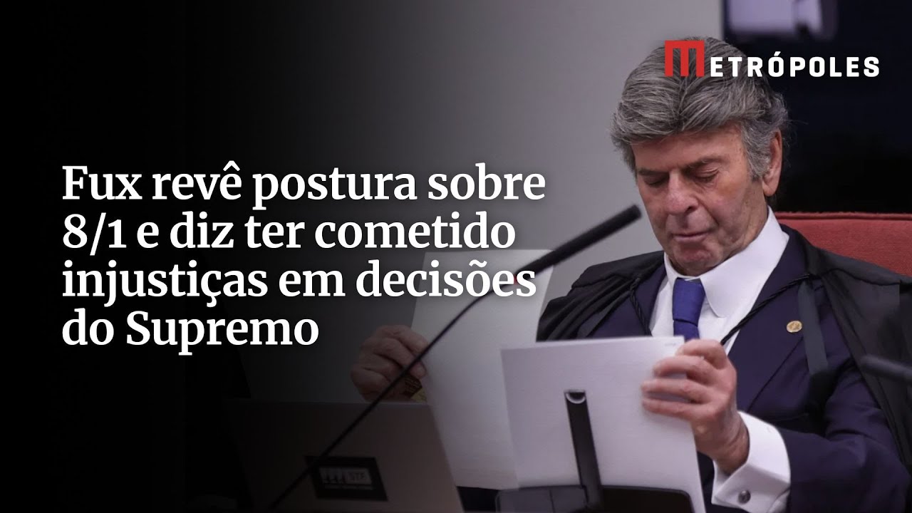 Fux diz que cometeu injustiças em julgamentos do 81 Consciência não me permitia sustentar