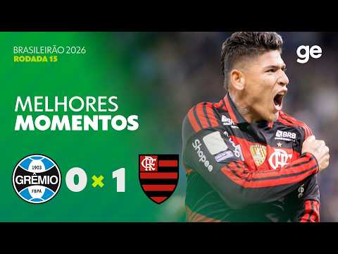 GRÊMIO 0 X 1 FLAMENGO | MELHORES MOMENTOS | 15ª RODADA BRASILEIRÃO 2026 | ge.globo