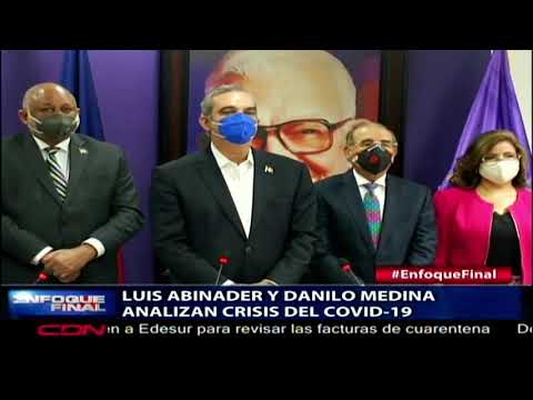Luis Abinader y Danilo Medina analizan crisis del Covid-19