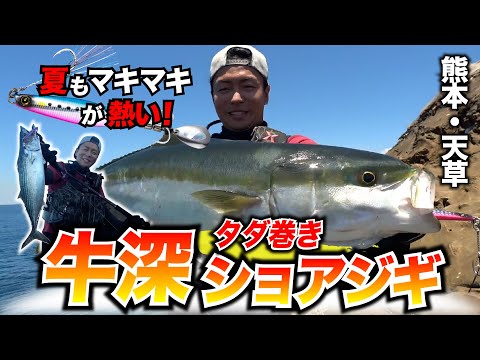 【ジャックアイ】灼熱の天草でタダ巻き夏ショアジギ！