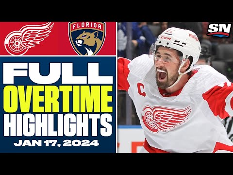 Detroit Red Wings at Florida Panthers | FULL Overtime Highlights - January 17, 2024