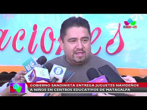 Gobierno Sandinista entregó juguetes navideños a niños de centros educativos de Matagalpa