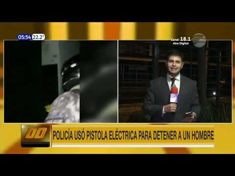 Policía usó pistola eléctrica para detener a un hombre en Asunción