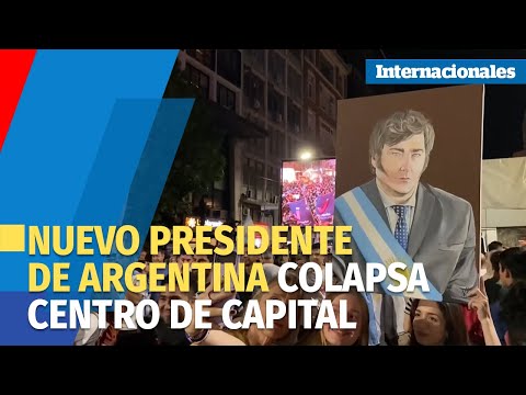 Javier Milei y su discurso colapsan el centro de Buenos Aires