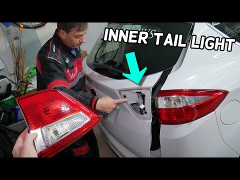 FORD C-MAX INNER TAIL LIGHT REPLACEMENT REMOVAL, TRUNK LIFTGATE TAIL LIGHT