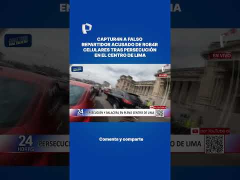 Capturan a falso repartidor acusado de robar celulares tras persecución en el Centro de Lima