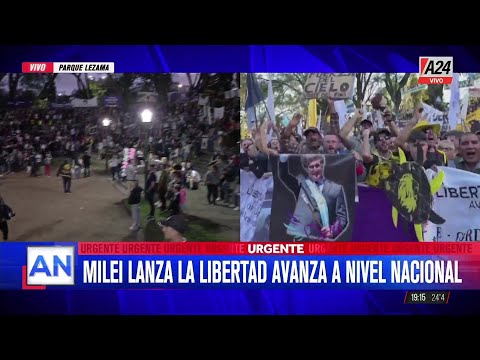 EXPECTATIVA POR EL ACTO DE MILEI EN PARQUE LEZAMA: LOS MILITANTES LIBERTARIOS ESPERAN AL PRESIDENTE