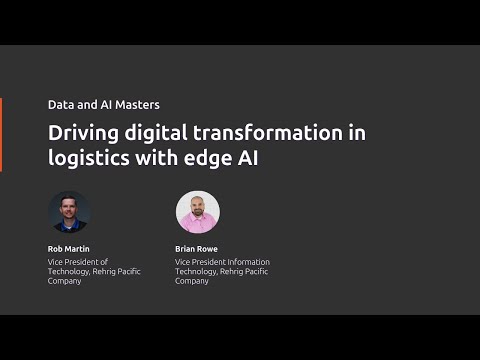 Digital transformation in logistics with edge AI | Data & AI Masters | Rehrig Pacific Company