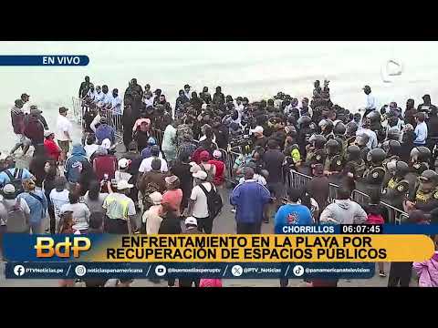 Pescadores de Chorrillos: enfrentamiento por recuperación de espacios públicos 2/2