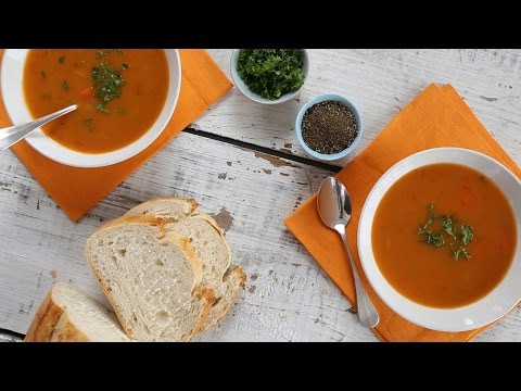 Spicy Carrot & Leek Soup- Everyday Food with Sarah Carey