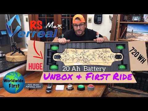 Verreal RS Max 20Ah 720wh Battery Unbox & First Ride - Andrew Penman EBoard Reviews- Vlog No. 173