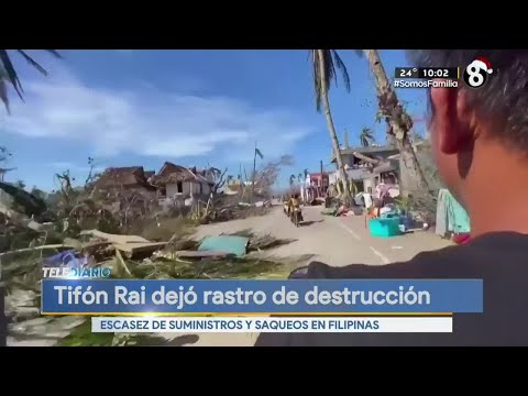 Tifón Rai dejó rastro de destrucción en Filipinas