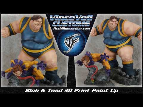 Blob & Toad x-Men 3D statue paint up kit