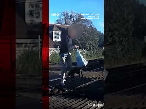 Near misses filmed at UK train crossings. #Trains #CCTV #BBCNews
