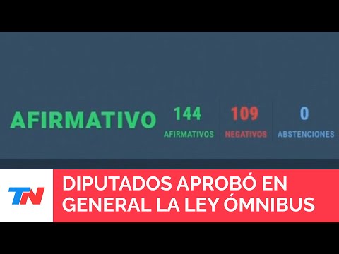 LEY ÓMNIBUS: Diputados votó a favor para aprobar en general el dictamen de mayoría