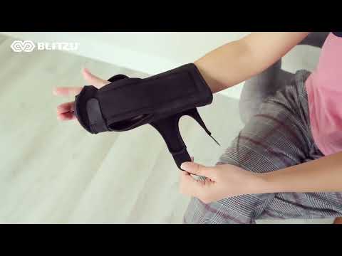 HOW TO PUT ON CUSHIONED WRIST BRACE BY BLITZU