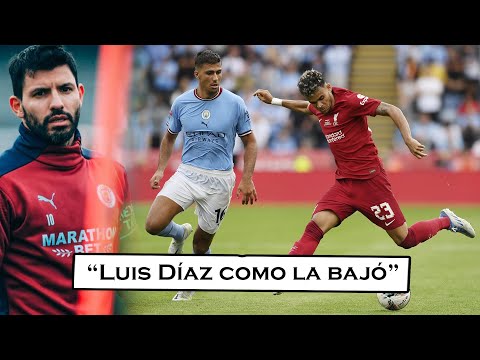 Kun Agüero, impresionado con la técnica de Luis Díaz.