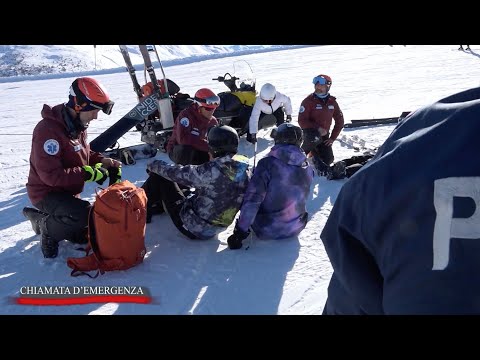 Soccorso Alpino della Polizia a Livigno, collisione tra sciatori - Chiamata d'emergenza 03/02/2024