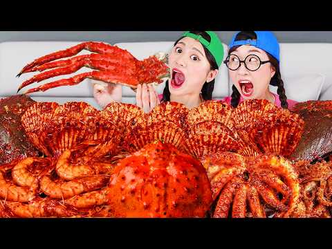 ASMR MUKBANG <strong>해물찜</strong> &amp; 해물라면 &amp; 킹크랩 먹방! SPICY SEAFOOD &amp; KING CRAB EATING SOUND