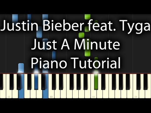 Justin Bieber feat. Tyga - Wait For A Minute Tutorial (How To Play On Piano)