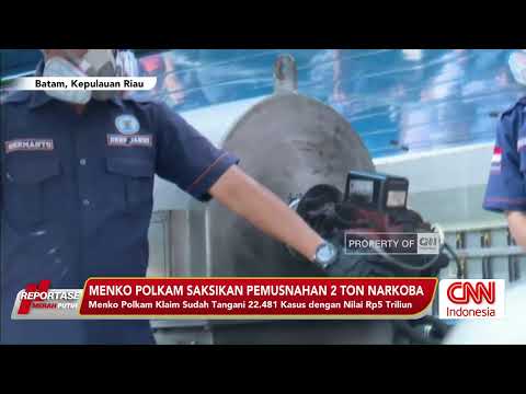Menko Polkam Saksikan Pemusnahan 2 Ton Narkoba