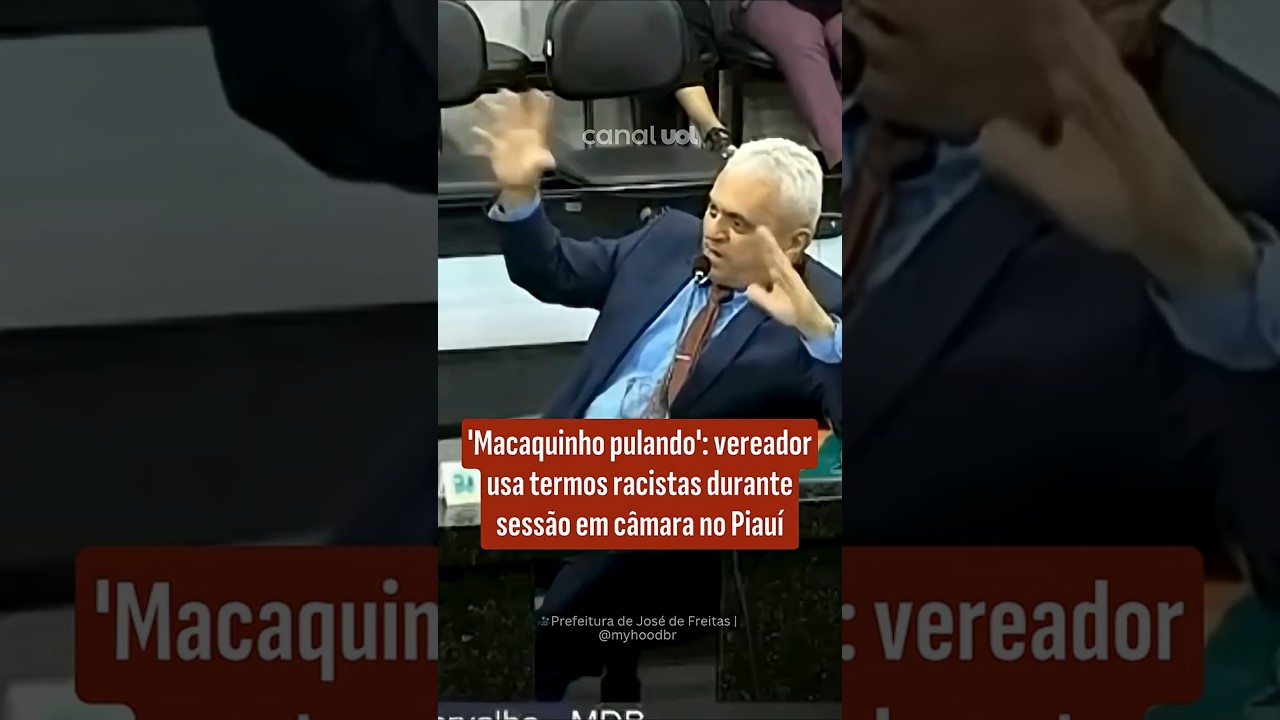 Macaquinho pulando vereador usa termos racistas durante sessão em câmara no Piauí veja o vídeo