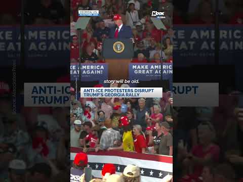 Anti-ICE Protesters Heckle Trump During Dalton Georgia Campaign Rally