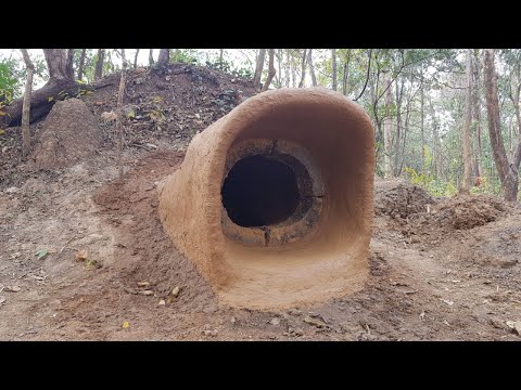 365Day Living In Deep Jungle building an Underground House Life In jungle