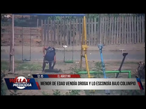 Willax Noticias Edición Mediodía - MAR 12 - 2/3 - MENOR DE EDAD VENDÍA DROGA Y ESCONDIA EN COLUMPIO