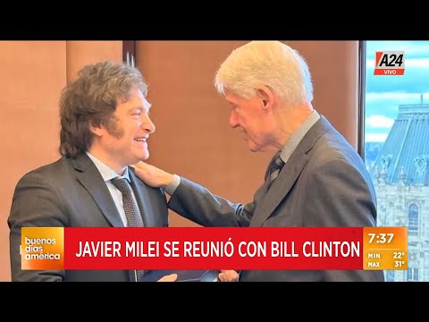 Javier Milei se reunió con Bill Clinton y asesores de Joe Biden