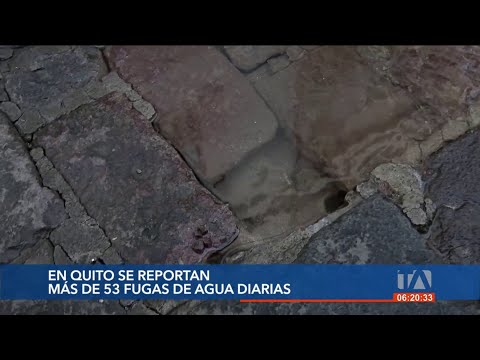 Quito reporta más de 53 fugas de agua diarias