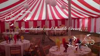 Marquee Hire:12x16.5m Red & White Candy Striped Tent - YouTube