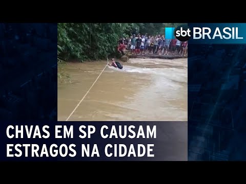 Chuvas causaram estragos e transtornos em diferentes pontos de SP | SBT Brasil (08/03/24)
