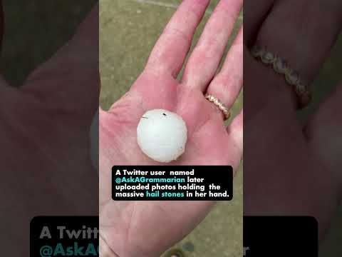 Golf ball sized hail stones fall on Wisconsin town