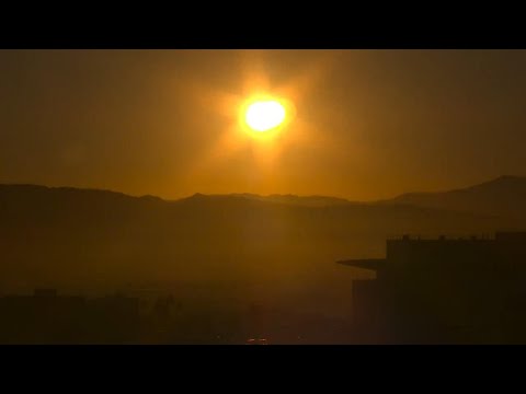 'Ring of fire' solar eclipse begins U.S. debut rising over Las Vegas