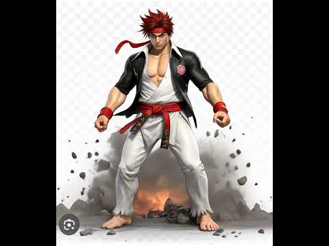street fighter ryu mix with iori yagama kof #ai #streetfighter #kof #fypシ゚viral