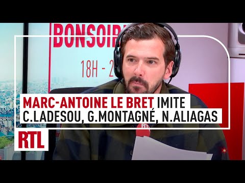 Marc-Antoine Le Bret imite Chantal Ladesou, Gilbert Montagné, Gérard Darmanin, Nikos Aliagas...