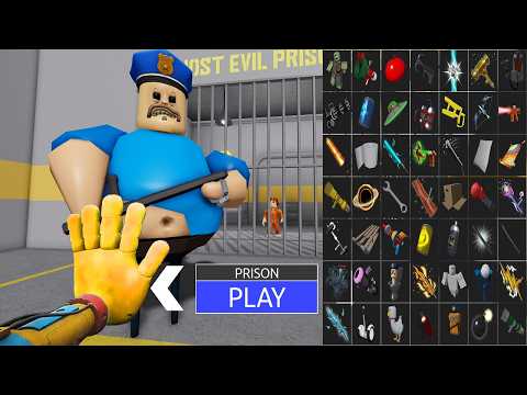 All Items Unlocked BARRY'S PRISON RUN OBBY HARD MODE - Roblox Update All Morphs Full Gameplay