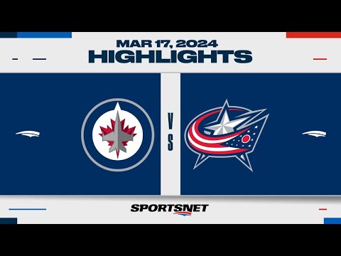 NHL Highlights | Jets vs. Blue Jackets - March 17, 2024