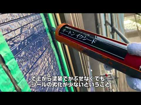 ツートンカラーのサイディング塗装のシールと屋根カバー工法　大きなお家の250万円の工事です。