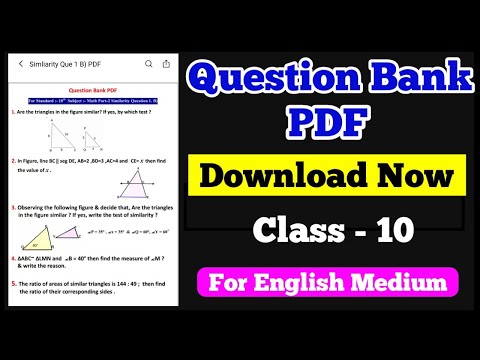 Question Bank PDF for Class 10 | Similarity Question No.1.B | Download PDF Now | Geometry | #shorts