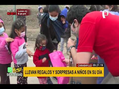 Carabayllo: llevan regalos y donaciones para los más pequeños por el Día del Niño