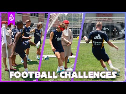 Kroos, Modrić and Alaba take on the Emirates Football Challenges at UCLA!