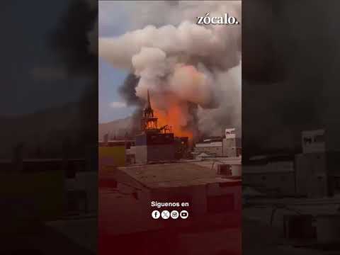 Incendio consume iglesia histórica en #Iquique, #Chile