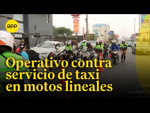 Realizan operativo contra servicio de taxi en motos lineales